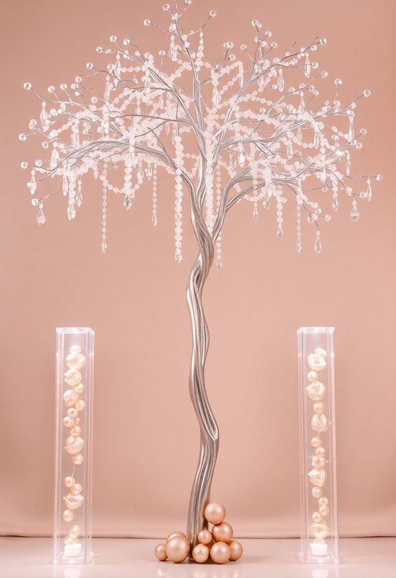 crystal accented metallic frame